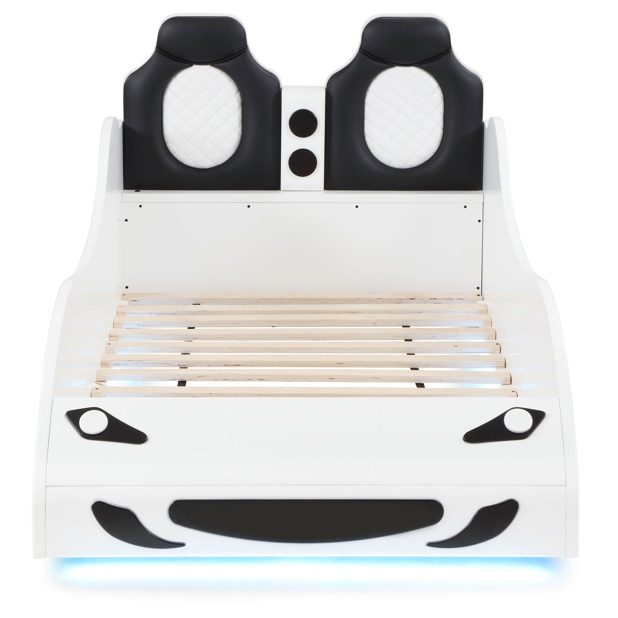 Cruiser Wood Twin LED Race Car Bed White — view 13