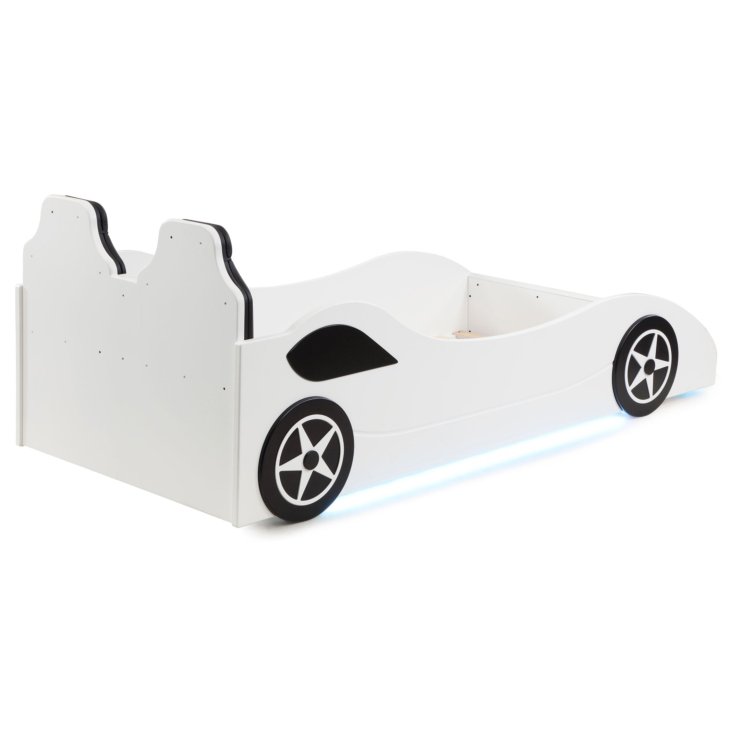 Cruiser Wood Twin LED Race Car Bed White — view 17