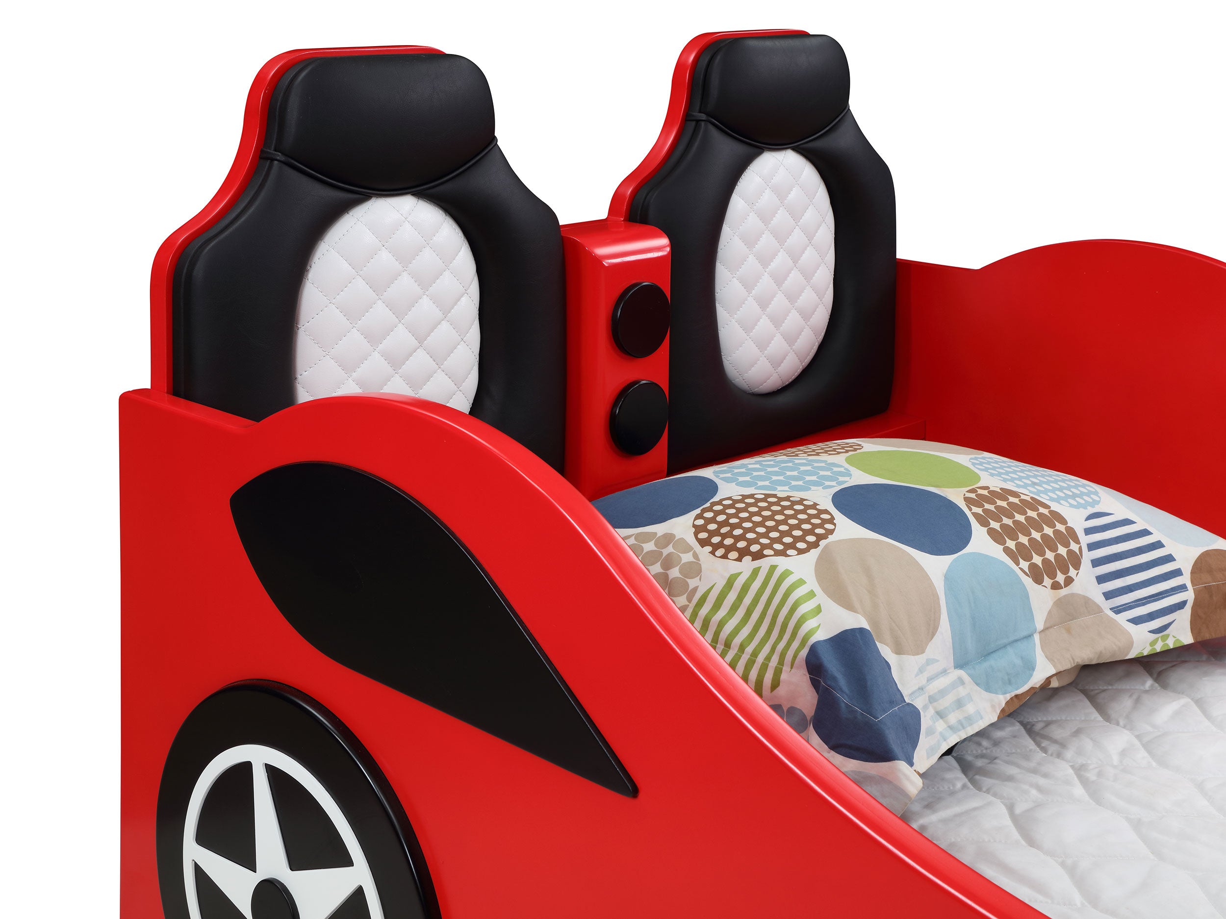 Cruiser Wood Twin LED Race Car Bed Red — view 9