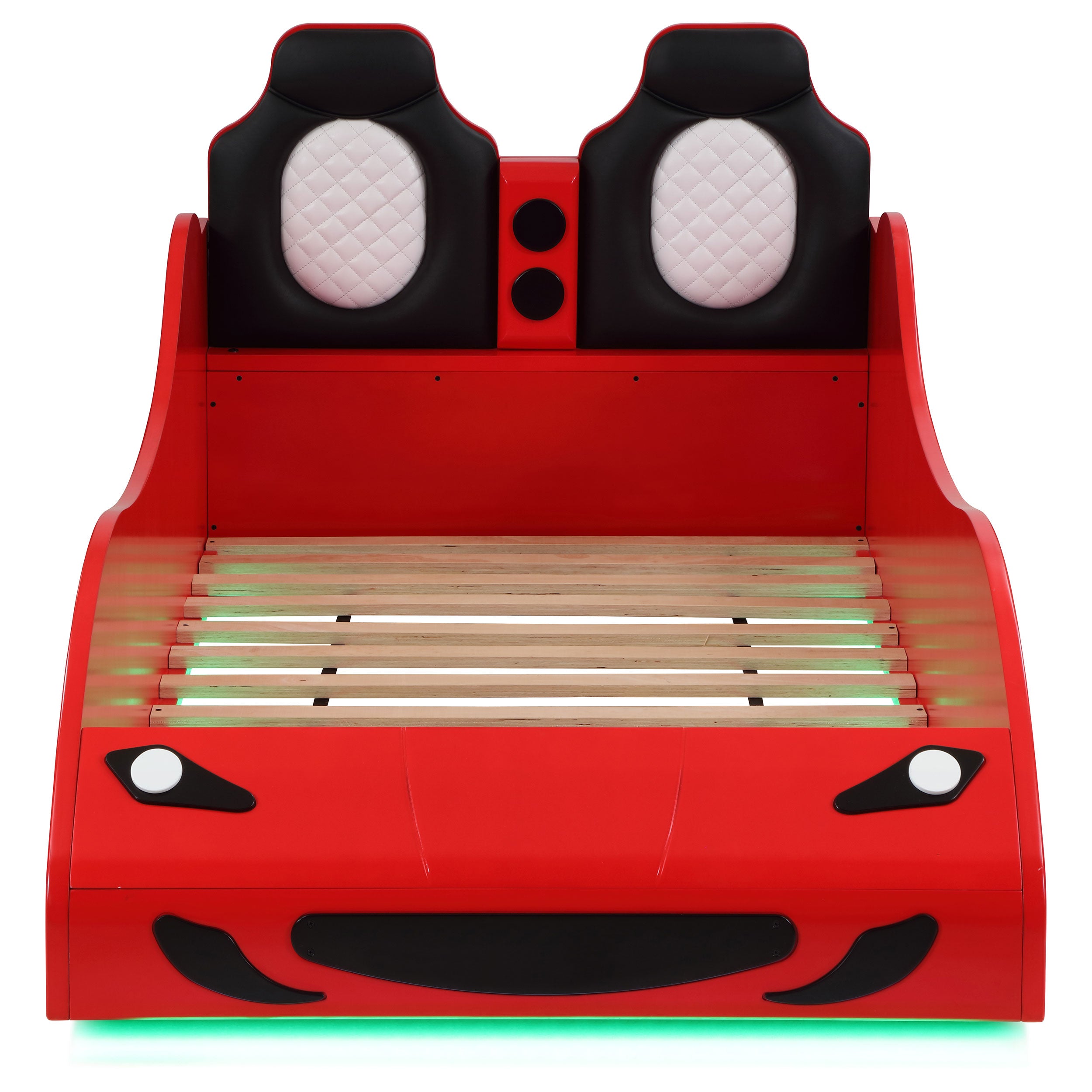 Cruiser Wood Twin LED Race Car Bed Red — view 14