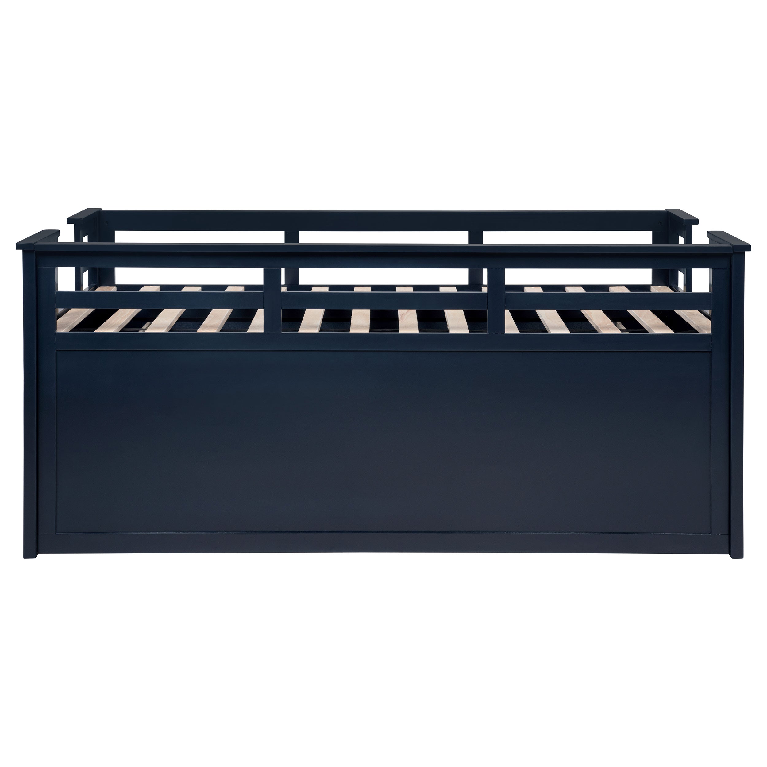 Carlsbad Wood Twin Captains Bed With Trundle Navy Blue — view 11