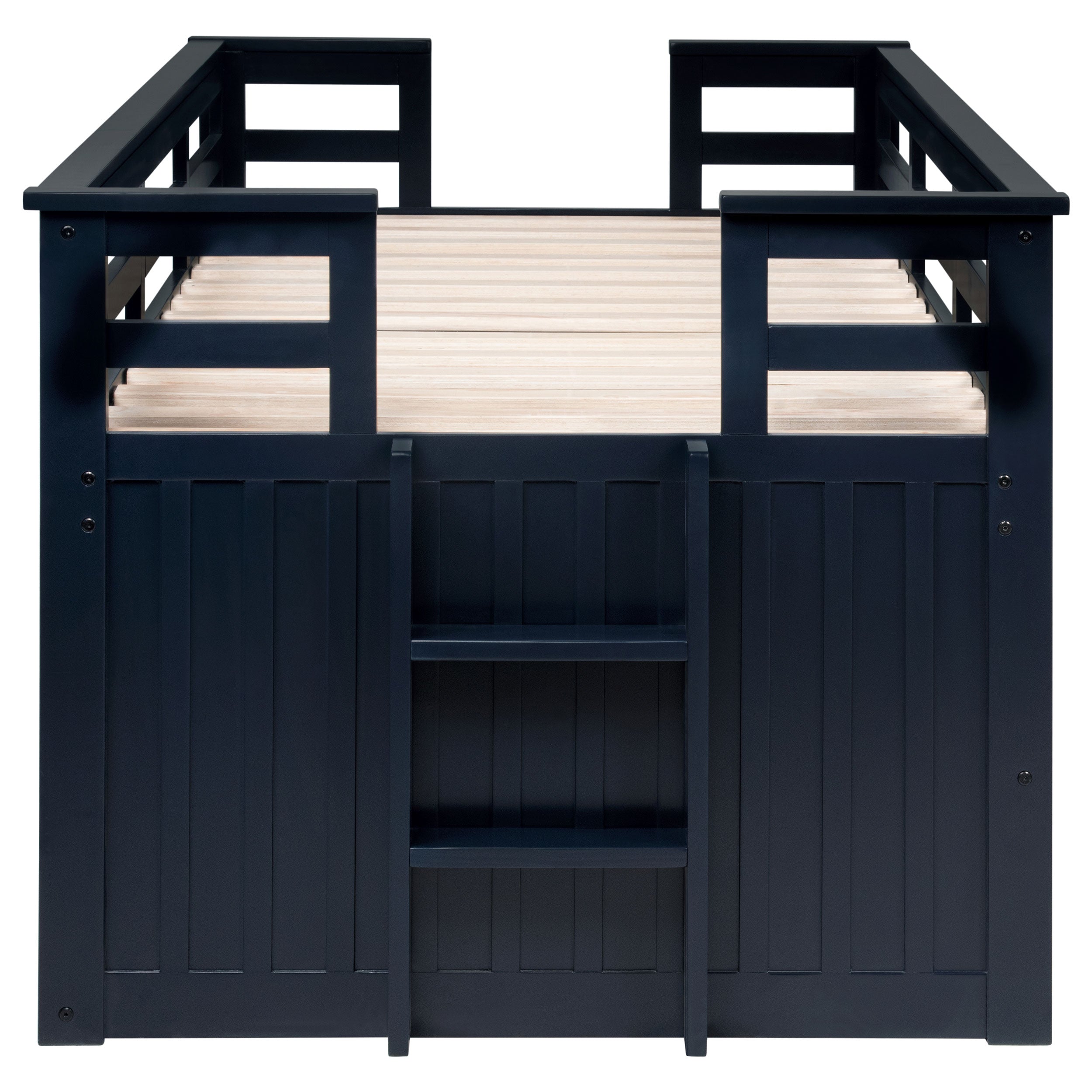 Carlsbad Wood Twin Captains Bed With Trundle Navy Blue — view 12