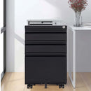 Metal Drawer Mobile File Cabinet With Lock For Home Office Organizer