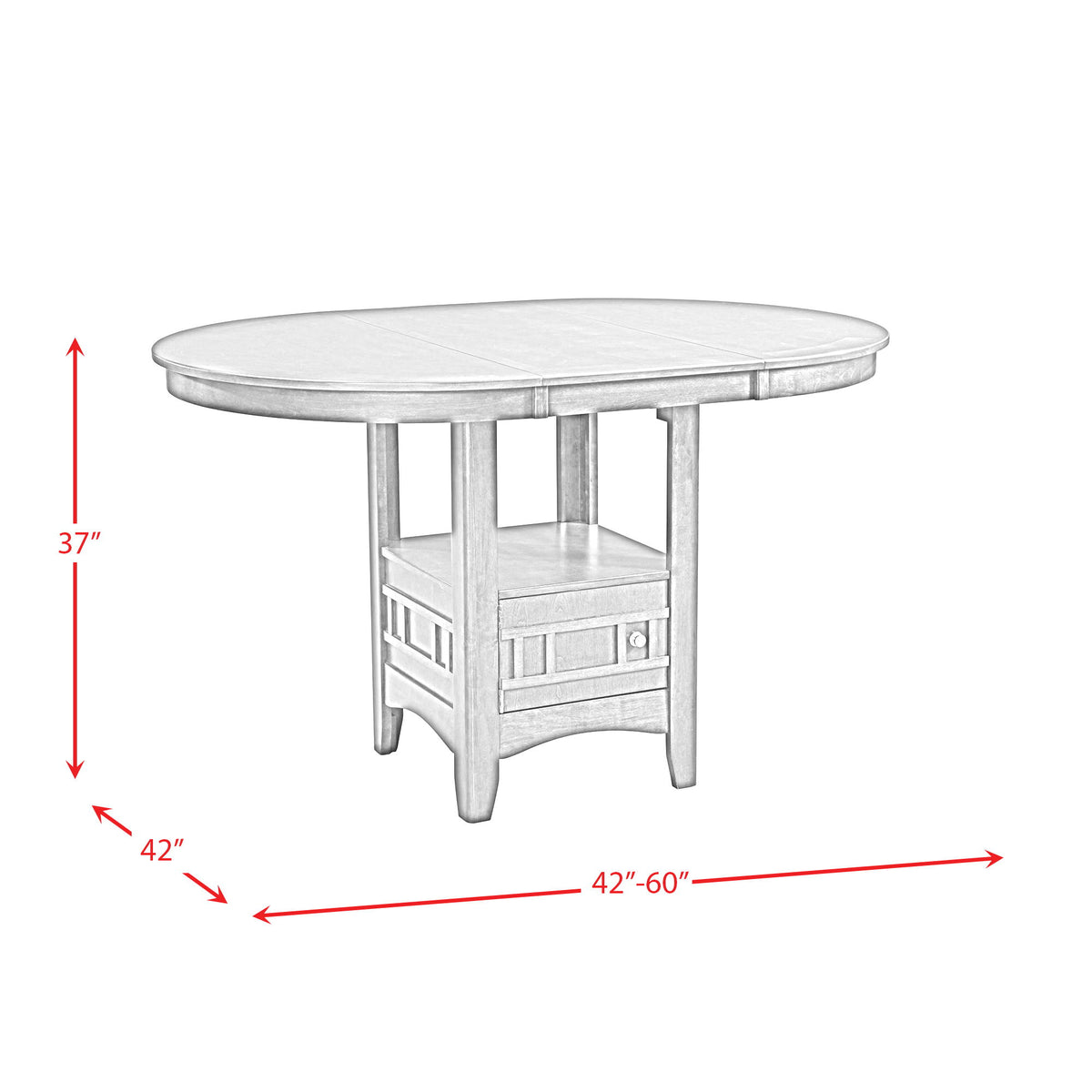 Max Pub Dining Table in Walnut by Elements International, view 4