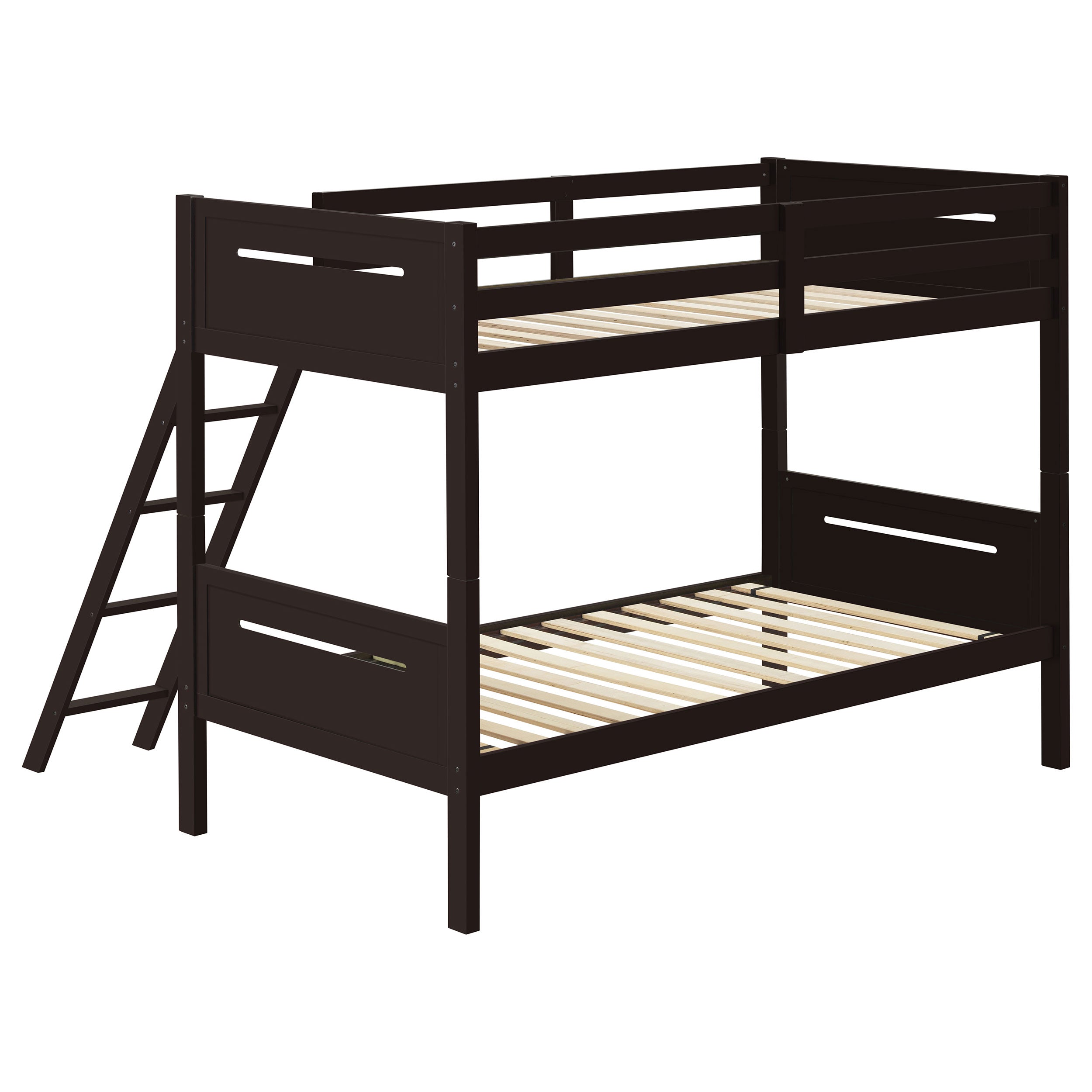 Littleton Wood Twin Over Twin Bunk Bed Espresso — view 4