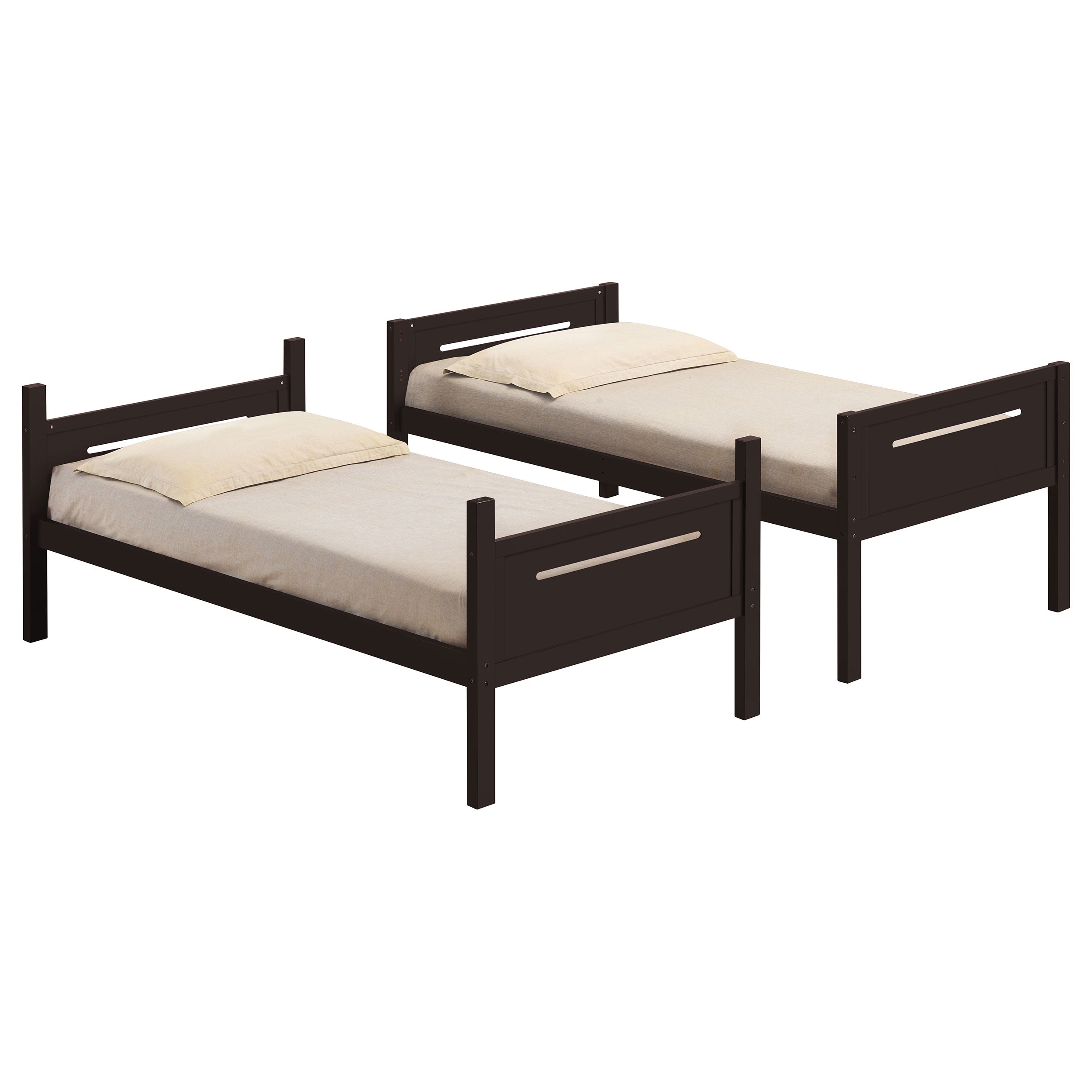 Littleton Wood Twin Over Twin Bunk Bed Espresso — view 5