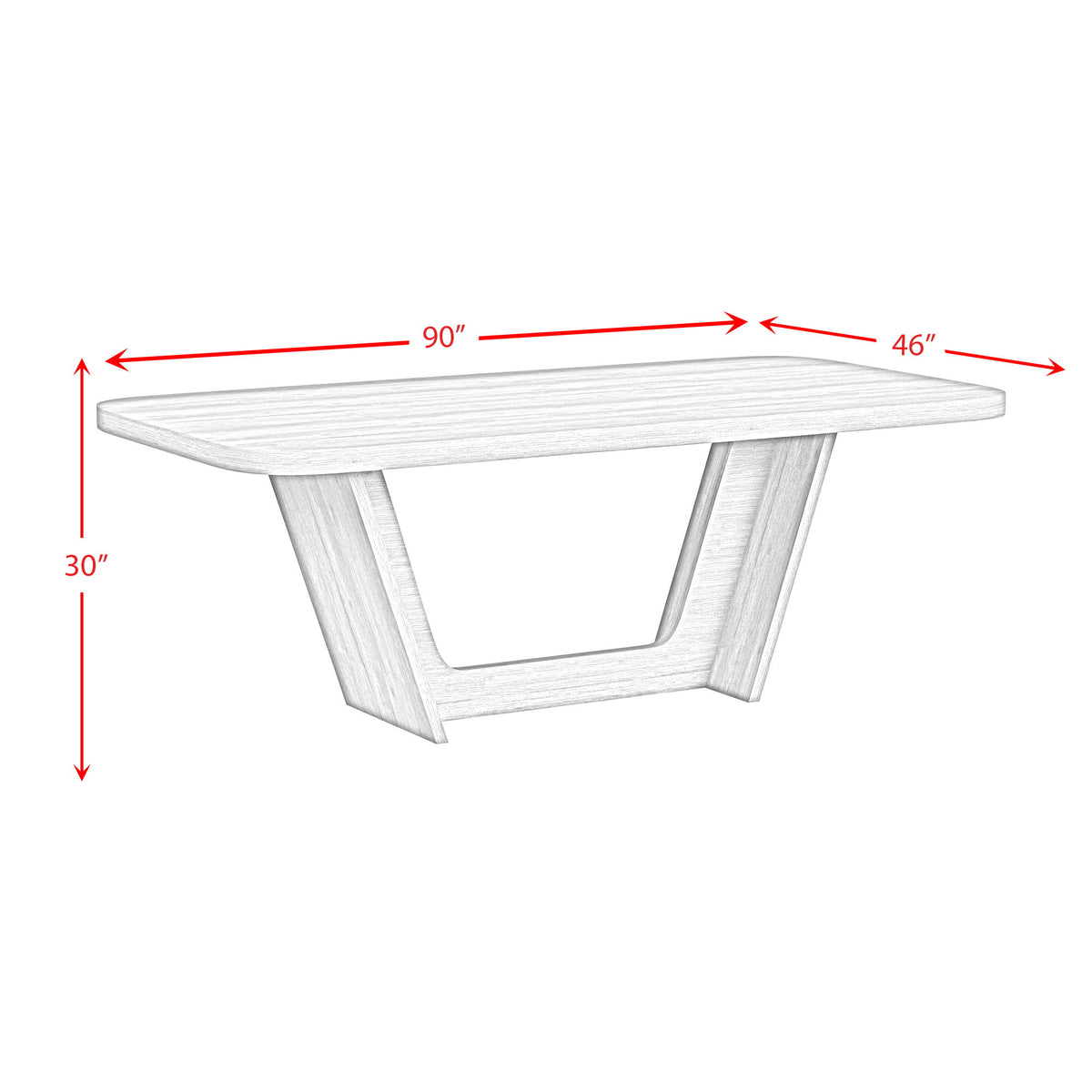Ridgemont Rectangular Dining Table in Black by Elements International, view 6