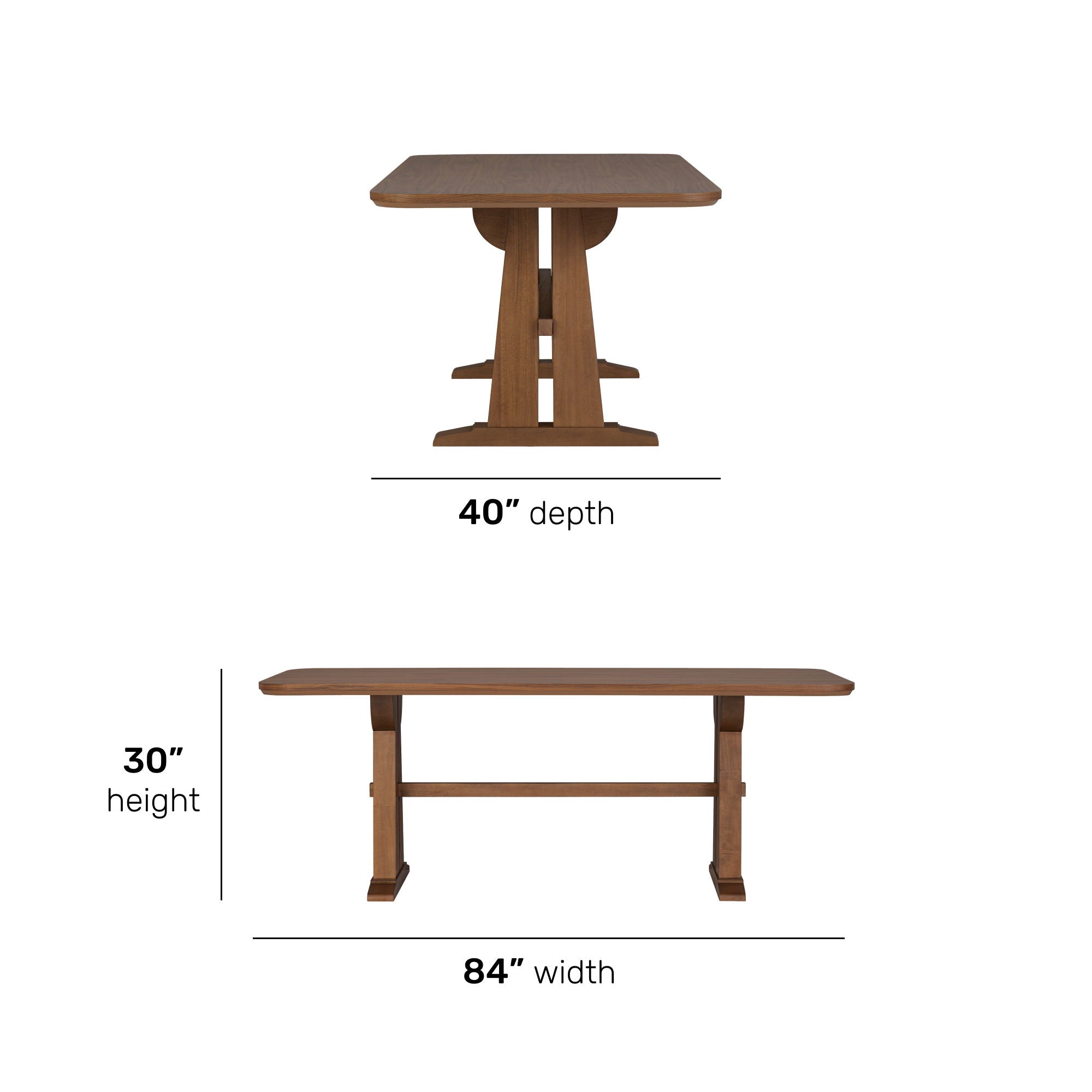 Lincoln - Rectangular Dining Table - Brown