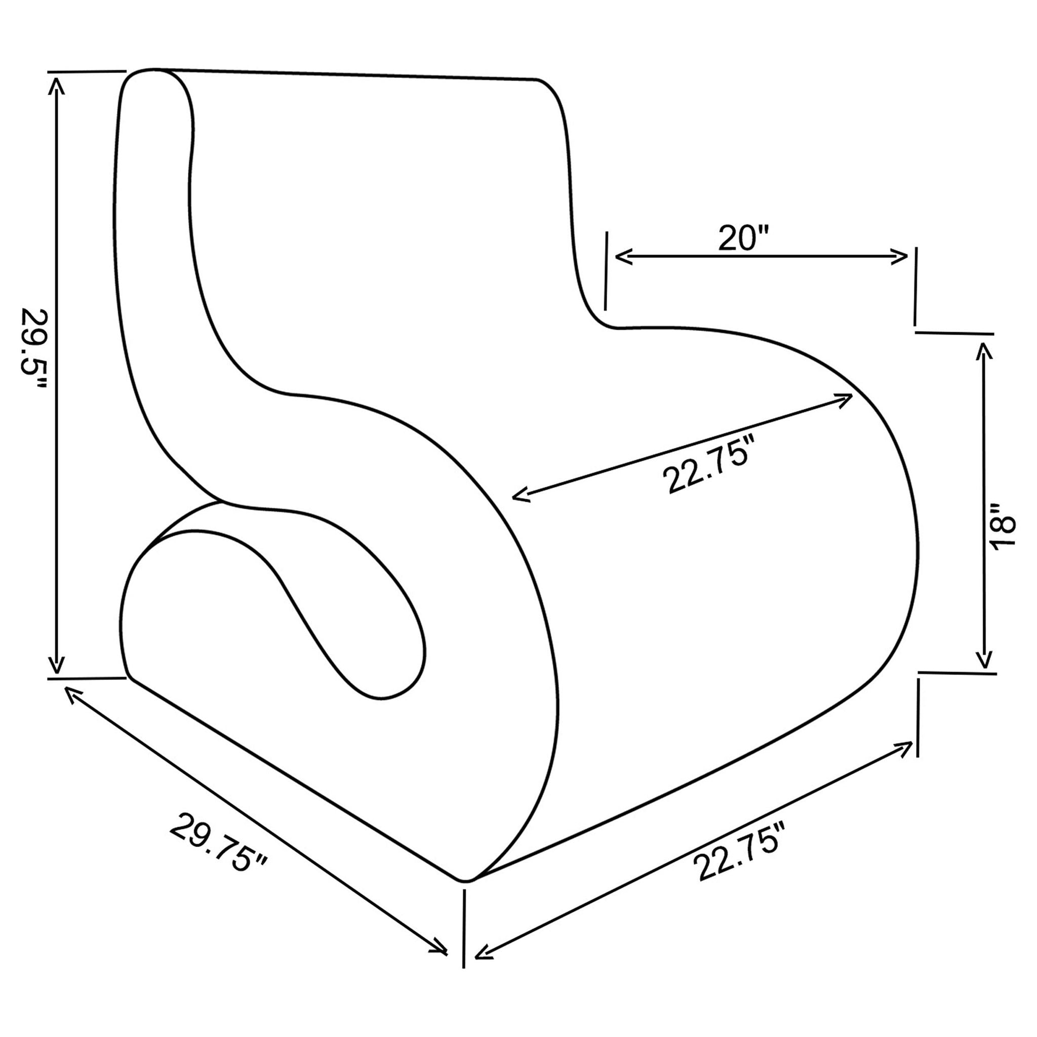 Ronea Boucle Upholstered Armless Curved Chair Charcoal - Atlantic Fine Furniture Melbourne FL