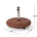 Wheelie - Round Umbrella Base With Stainless Steel Holder