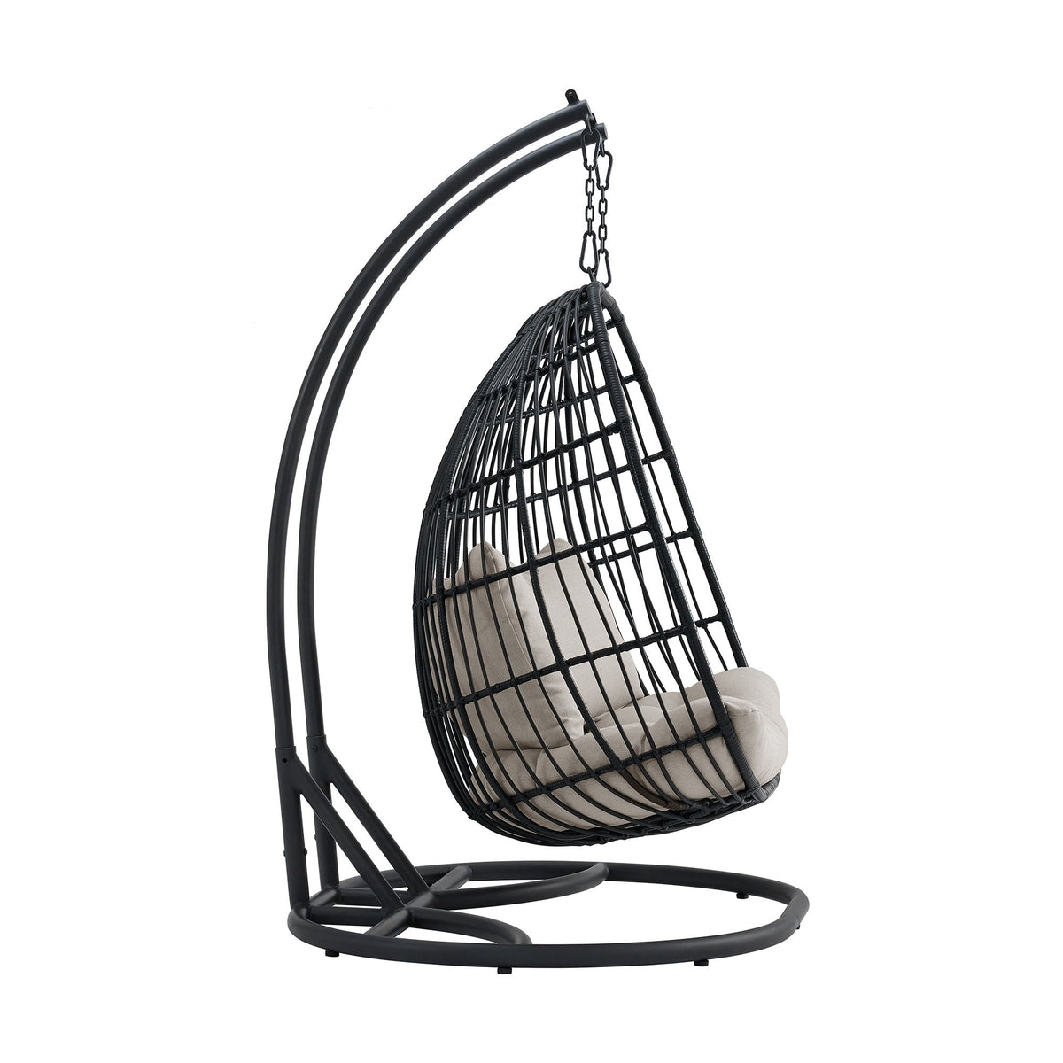 Playa Double Swing Chair Complete in Dark Gray by Elements International, view 4