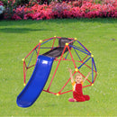 Innovative Dome Climber With Slide And Climbing Stones - Blue / Red