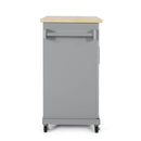 Negley - Contemporary Kitchen Cart With Wheels - Gray