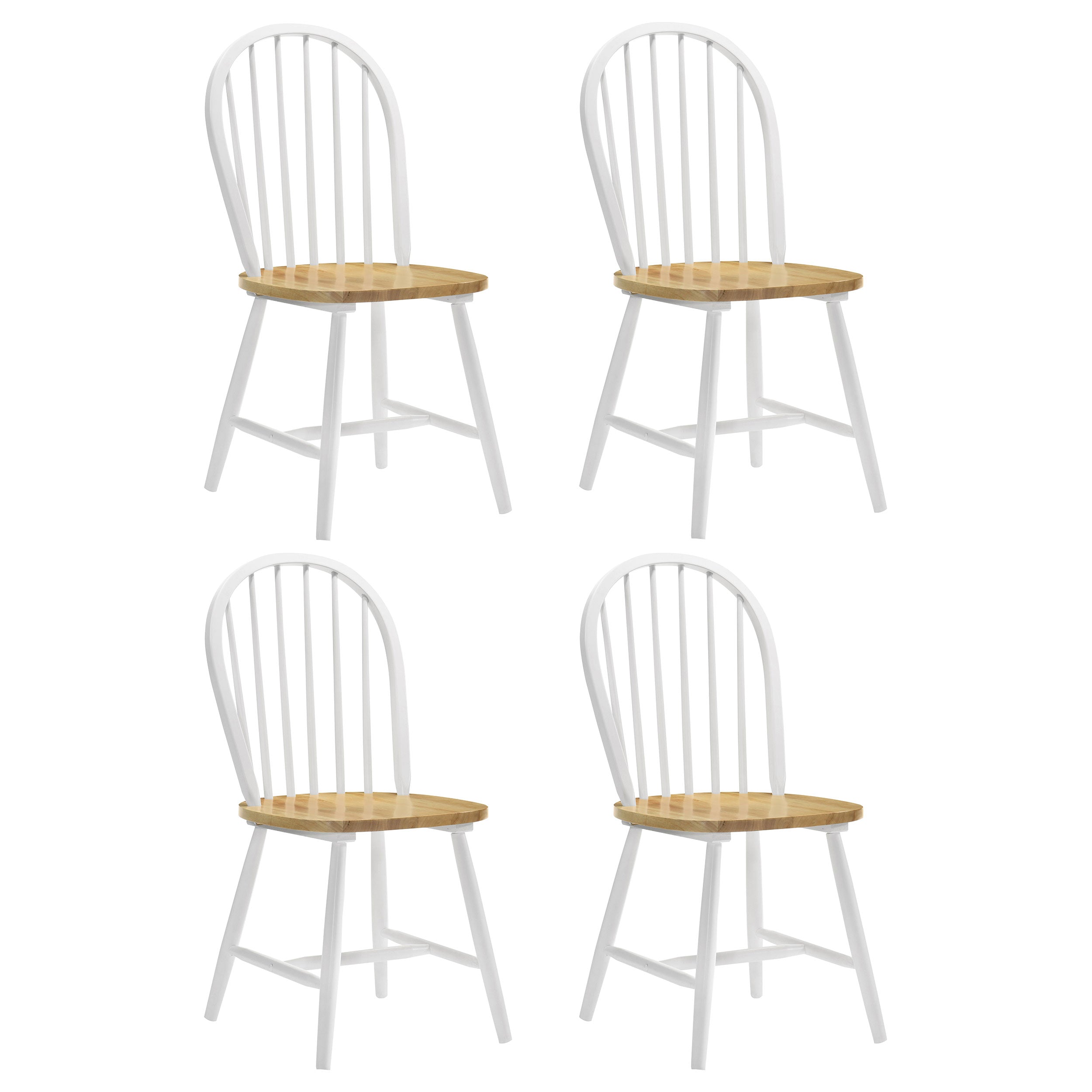 Cinder Wood Dining Side Chair White (Set of 4) — view 1