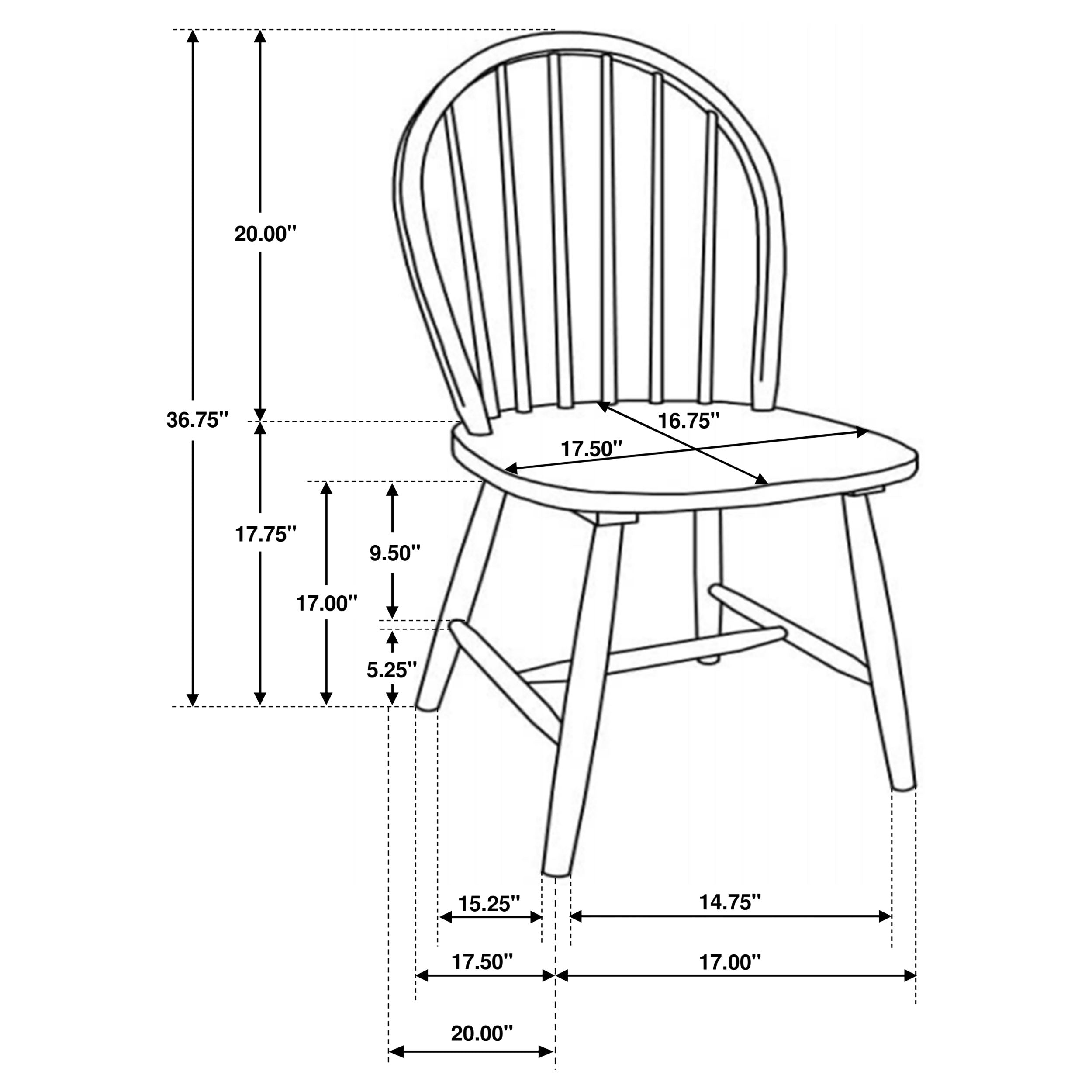 Cinder Wood Dining Side Chair White (Set of 4) — view 11