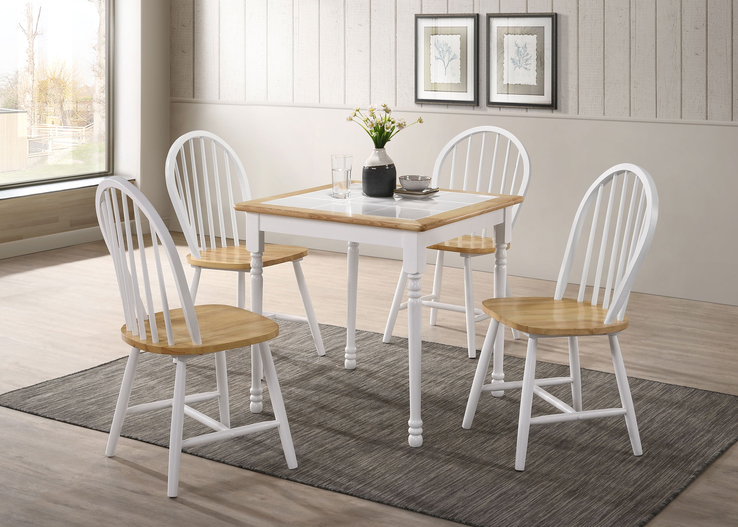 Cinder Wood Dining Side Chair White (Set of 4) — view 12