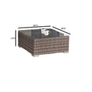 Seating Set With Cushions Handcrafted Wicker Design