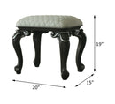 House Delphine - Stool - Ivory Fabric & Charcoal