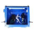 Bench Top Portable Sand Blaster Cabinet Kit 25 Gallon With 80 Psi Capacity - Blue