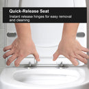 Elegant One Piece Toilet With Tornado Dual Flush, Siphonic S Trap 12", Soft Close Seat, Dual Flush, Ada Height, Glossy - Gloss White