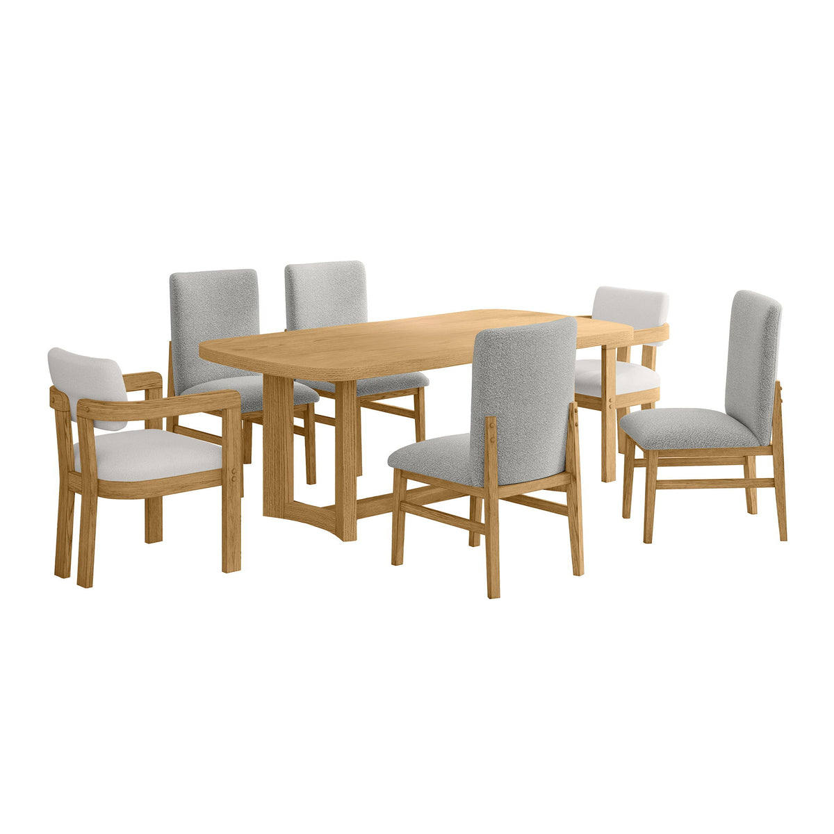 Portland Rectangular Dining Room Set in Black by Elements International, view 3
