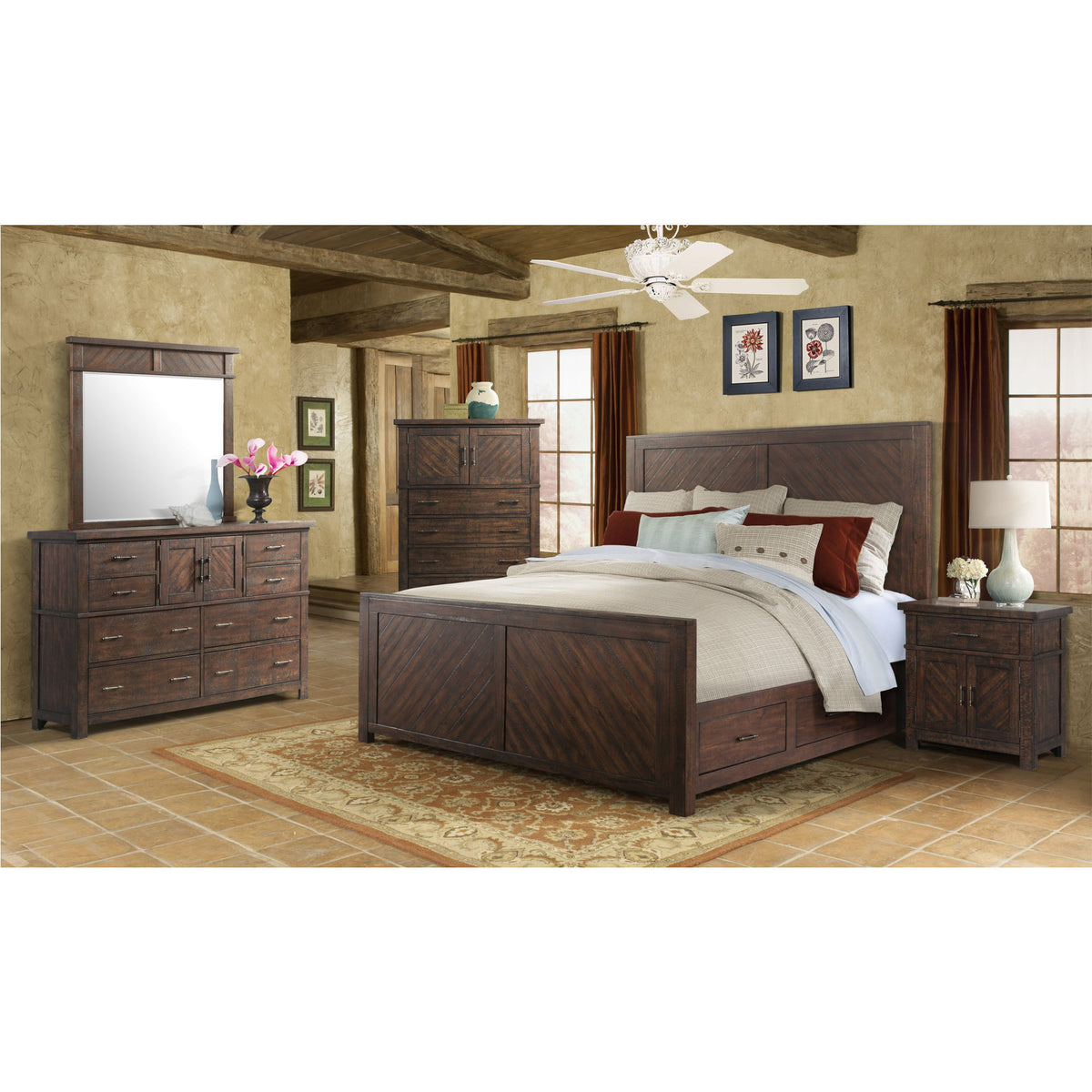 Jax Nightstand in Walnut by Elements International, view 4