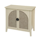 Rattan 2 Door Cabinet, Suitable For Bedroom - Natural