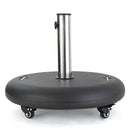 Wheelie - Round Umbrella Base With Stainless Steel Holder