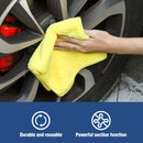 Multifunctional Microfiber Towel For Car Cleaning, Kitchen & Glass Scrubbing - Yellow