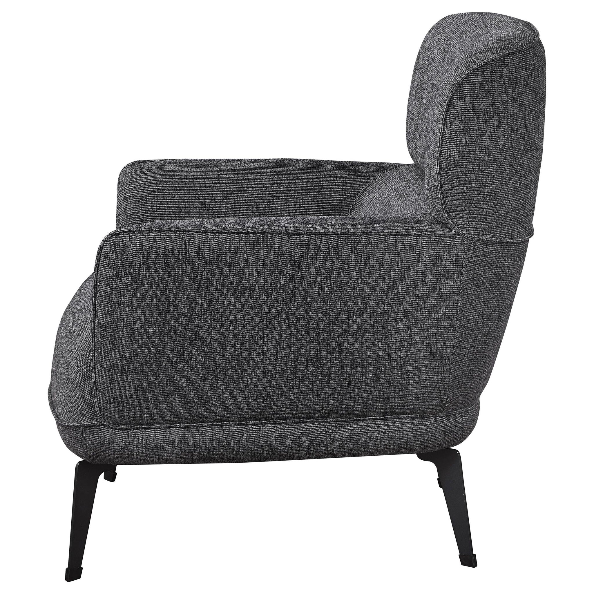Andrea Upholstered Crecent Arm Accent Chair Grey - Atlantic Fine Furniture Melbourne FL