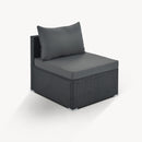 8 Pieces Outdoor Patio Furniture Conversation Wicker Sofa Set