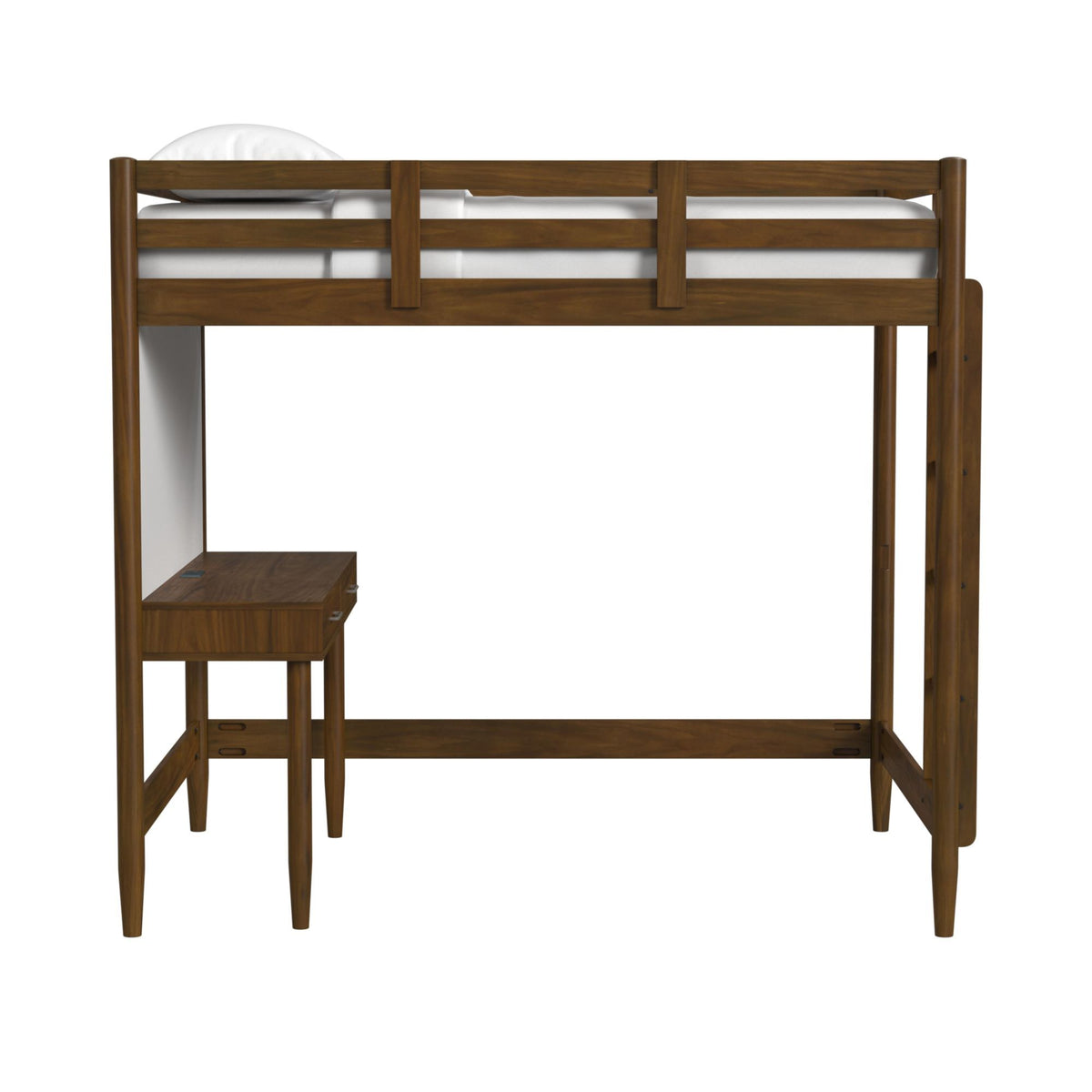 Malibu Full Loft Bed in Walnut by Elements International, view 5
