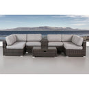 Elegant 4 Person Wicker Patio Seating Set With Cushions And Glass Top Table