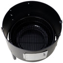 Heavy Duty Round Bbq Grill 17" Steel Charcoal Smoker For Outdoor Cooking - Black