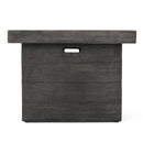 Anchorage - Wood Square Fire Pit 40, 000 Btu - Gray