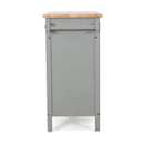 Aidah - Contemporary Kitchen Cart With Wheels - Gray