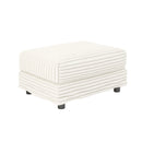 Plush Corduroy 4 Seat Sofa With Soft Pillows And Movable Ottoman