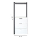 Fiona - Contemporary Wood And Metal Walk In Closet With Drawers