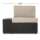 Santa Cruz - 8 Piece Outdoor Sectional Set - Dark Brown