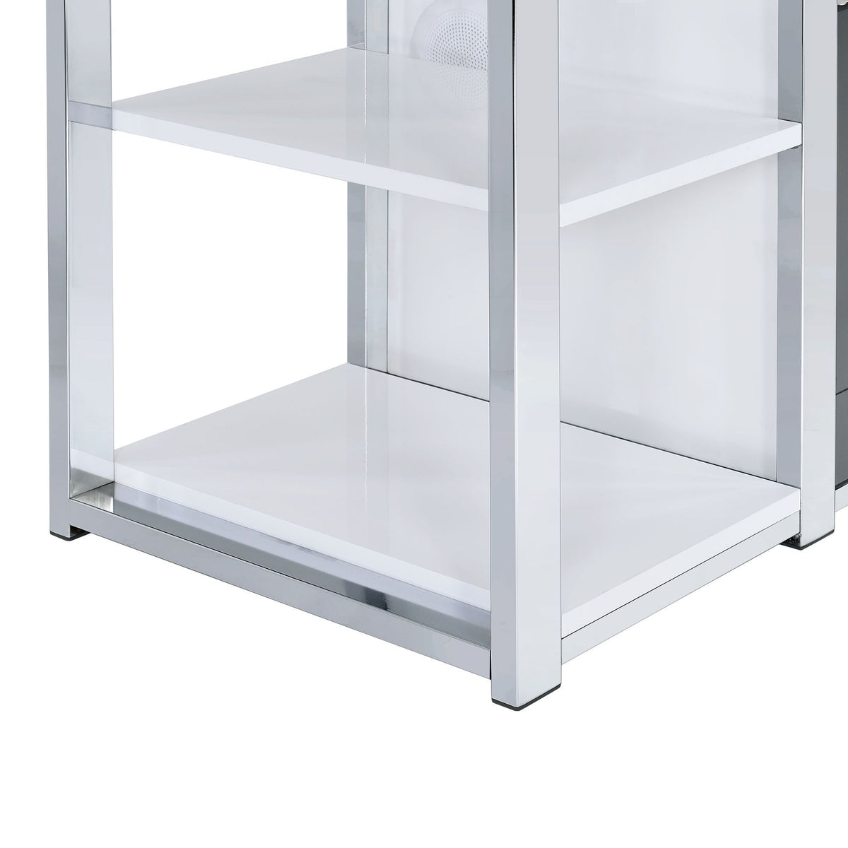 Midway 80" TV Console With Firelight in White by Elements International, view 4