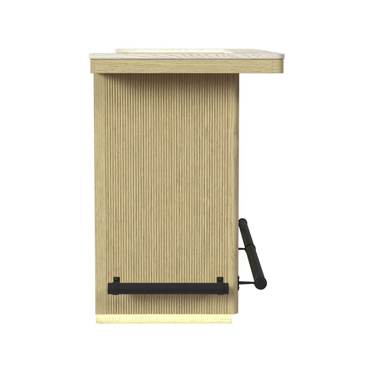 Cambrie Bar Table With LED in Off-White And Natural by Elements International, view 4