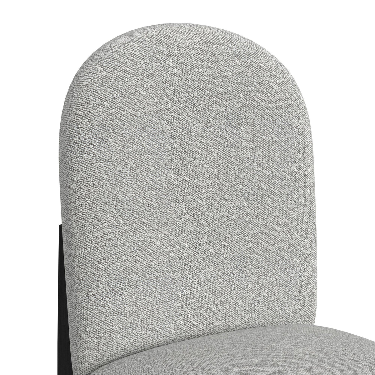 Portland Round Back Barstool With Fabric (Set of 2) in Gray / Black by Elements International, view 3