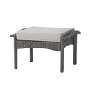 Honolulu - Modern Chat Set of 5 With Wicker - Gray / Silver