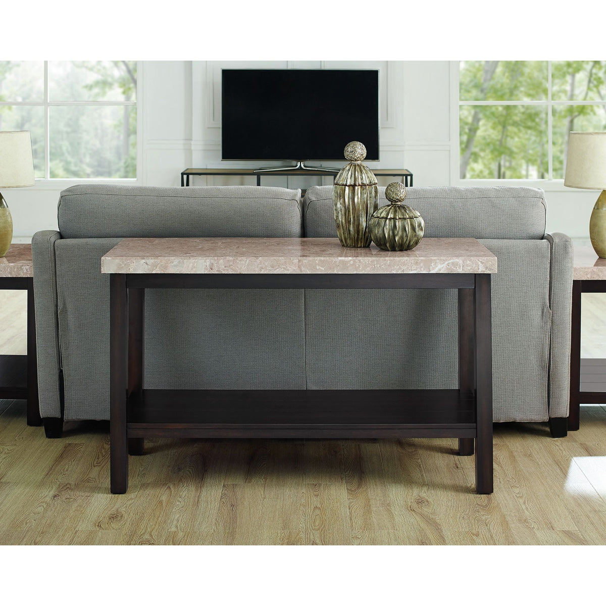 Kansas Occasional Table Set in Dark Brown by Elements International, view 9