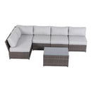 Comfortable Modern Patio Rattan Sectional Set With Cushions