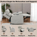 Marsha - Power Recliner With Lift & Massage - Light Gray Leather
