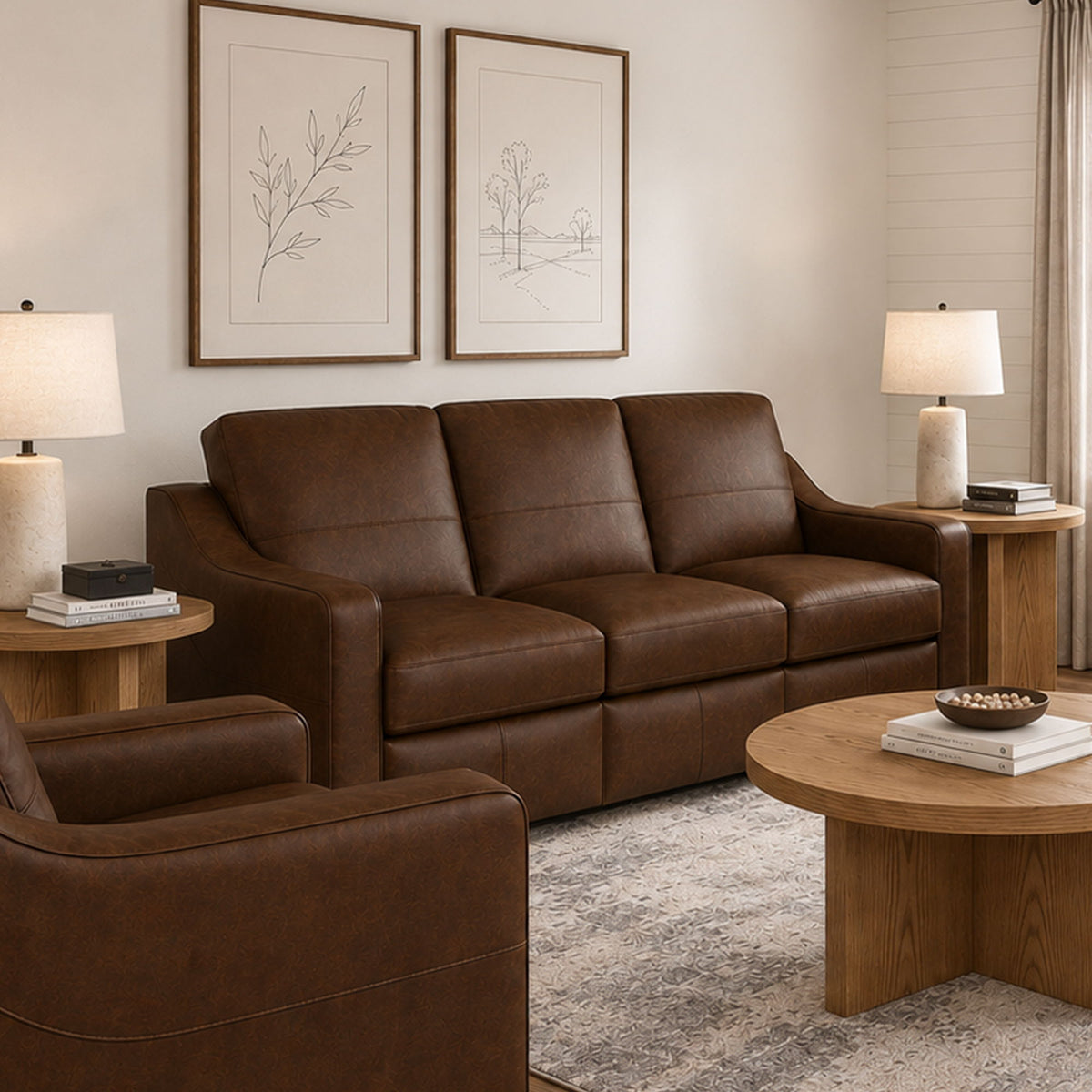 Hudson - Sofa - Brown
