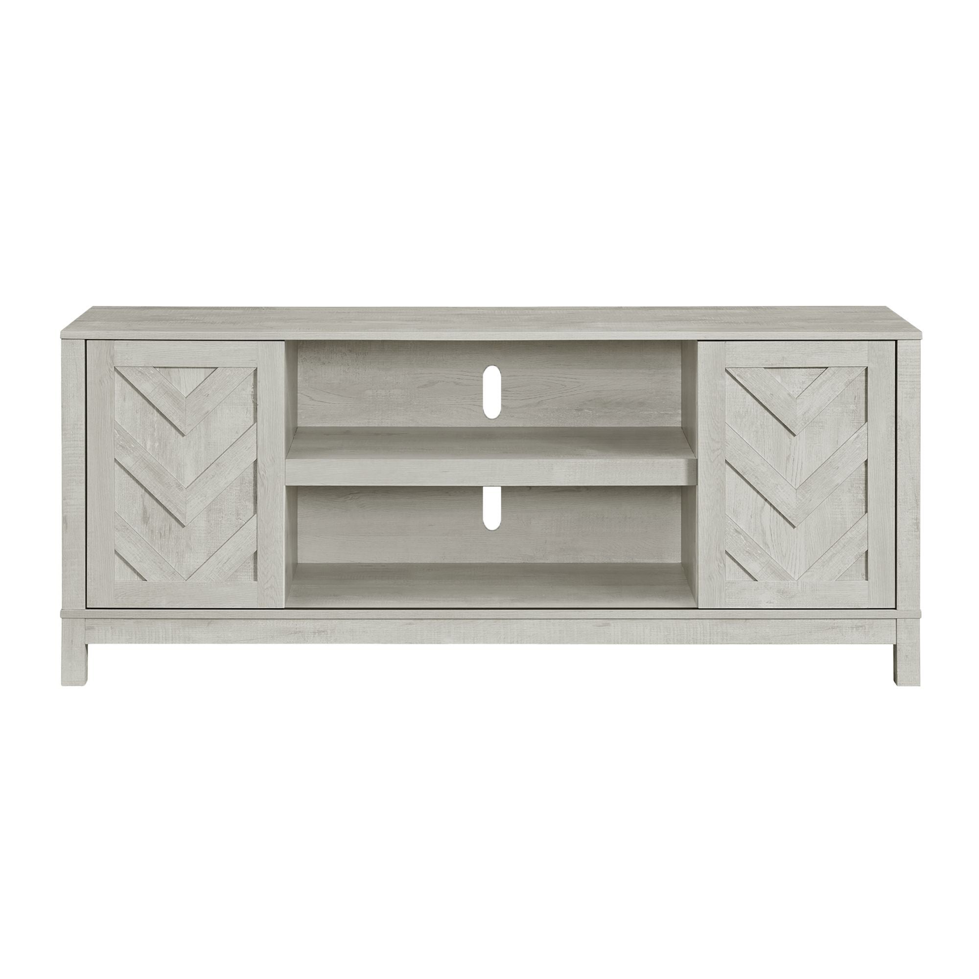 Eleanor 70" TV Stand With Sliding Door in White by Elements International, view 4