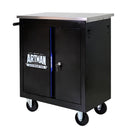 Movable Lockable Double Door Partition With Lock Multi Functional Hardware Storage Tool Car Auto Repair Locker - Black / Blue