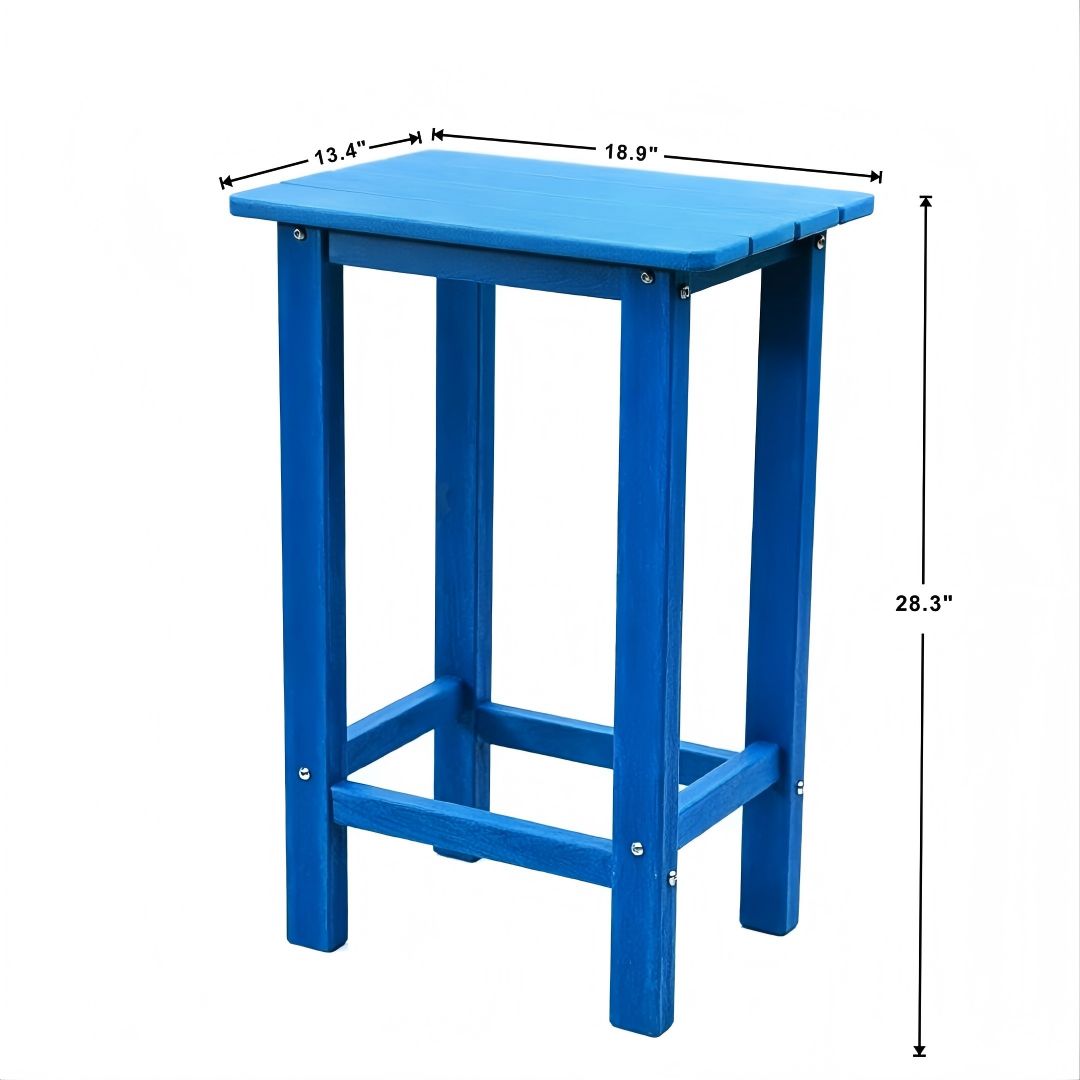 Patio Life Adirondack Outdoor Bar Stools, Set of 2 - Lake Blue